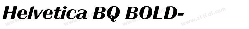 Helvetica BQ BOLD字体转换